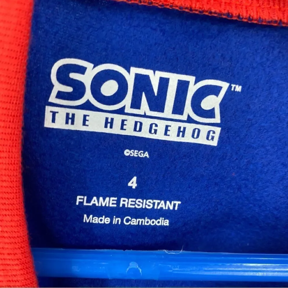 Sonic Boys’ Long Sleeve Pajama Set size 4 New with tags
